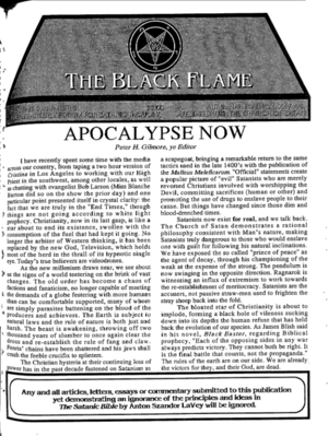 First page of The Black Flame Vol. 2, No. 1.